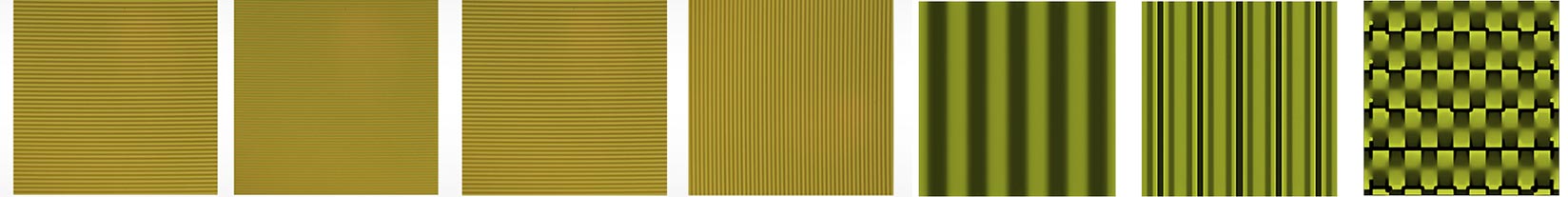 1×4、2×2级联光栅分束器中一级、二级光栅在线偏振光下形貌